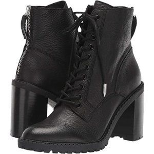 Dolce Vita Black Leather Lace-up Norma Boot, Women's US Size 7